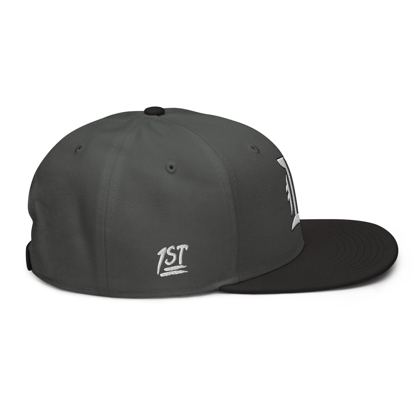 "1ST BALLOT" -- Snapback Hat (Embroidered White Design)