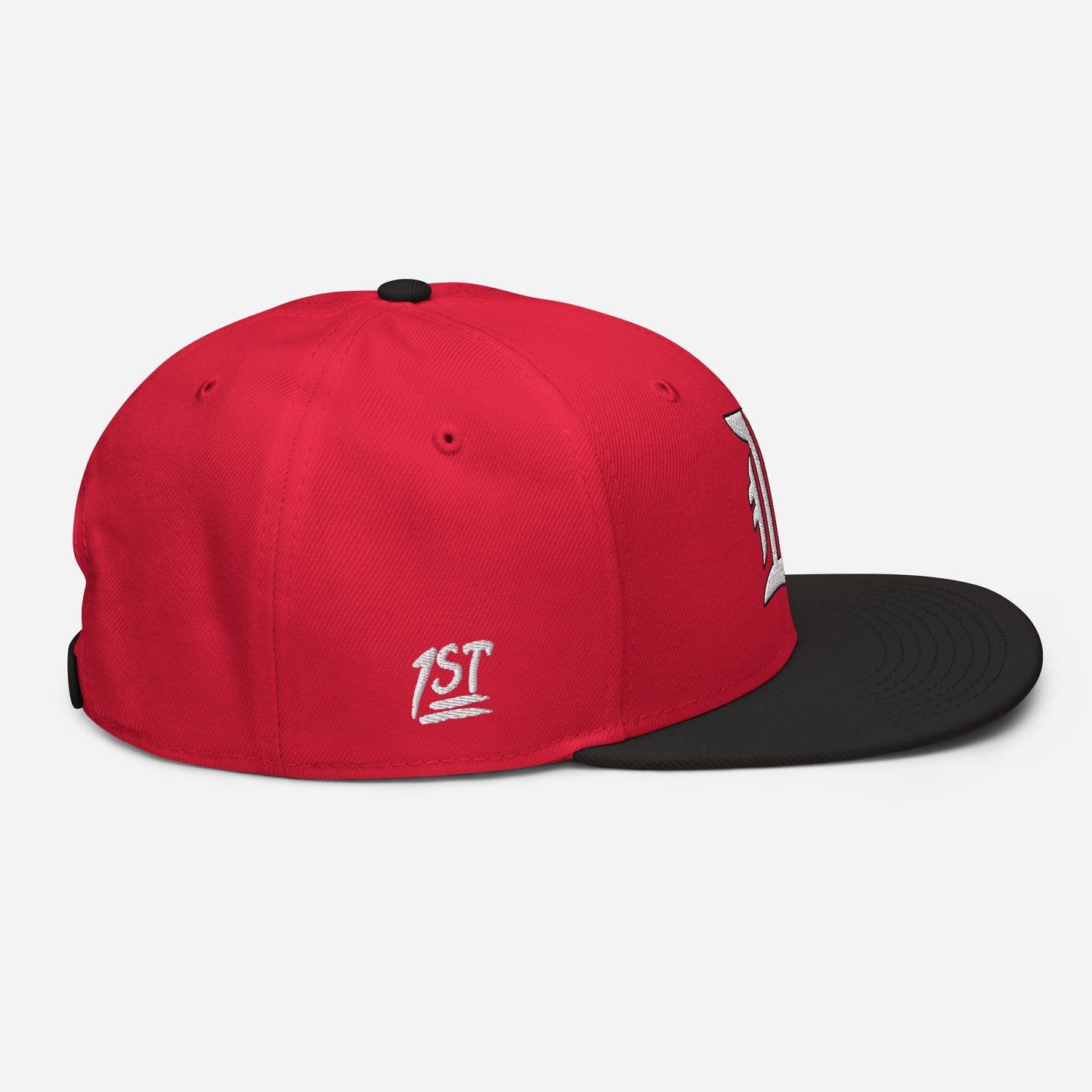 "1ST BALLOT" -- Snapback Hat (Embroidered White Design)