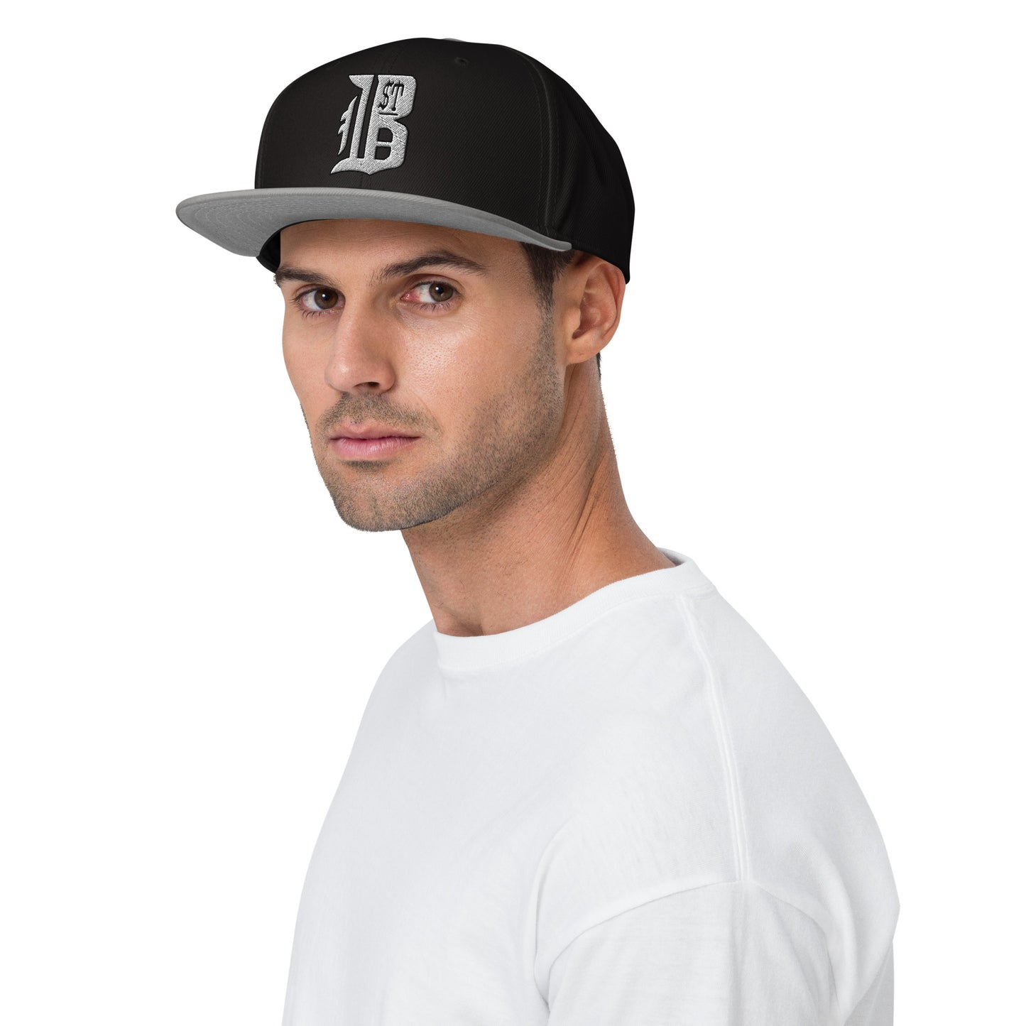 "1ST BALLOT" -- Snapback Hat (Embroidered White Design)