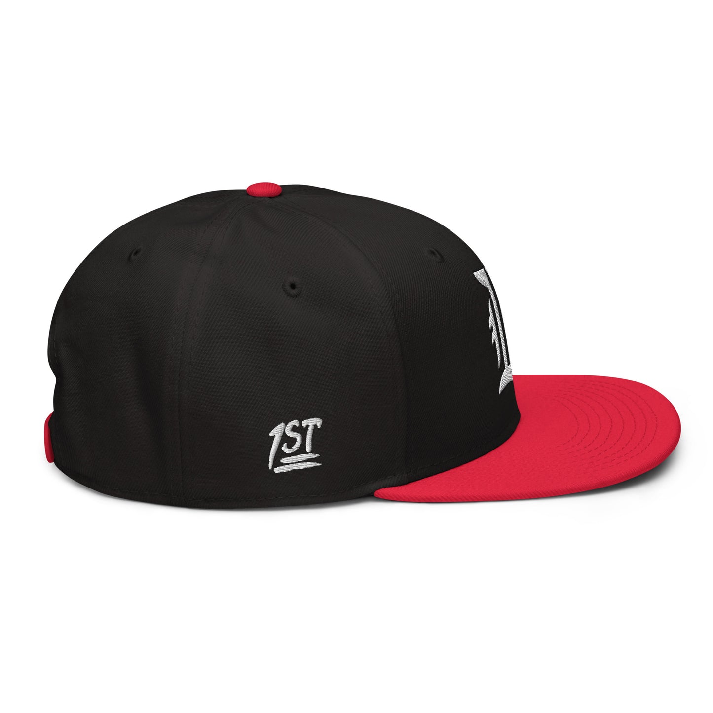 "1ST BALLOT" -- Snapback Hat (Embroidered White Design)