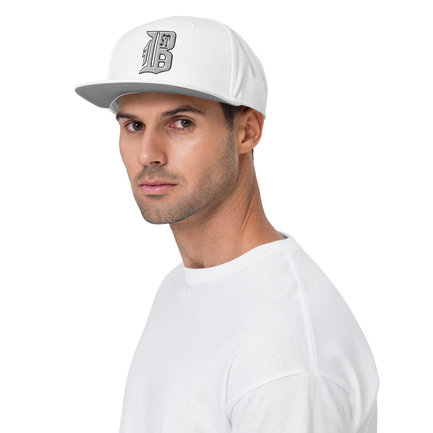 "1ST BALLOT" -- Snapback Hat (Embroidered White Design)