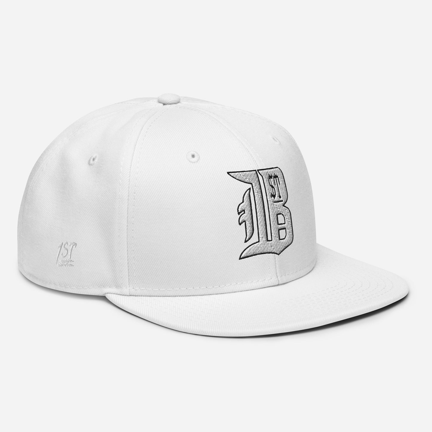 "1ST BALLOT" -- Snapback Hat (Embroidered White Design)