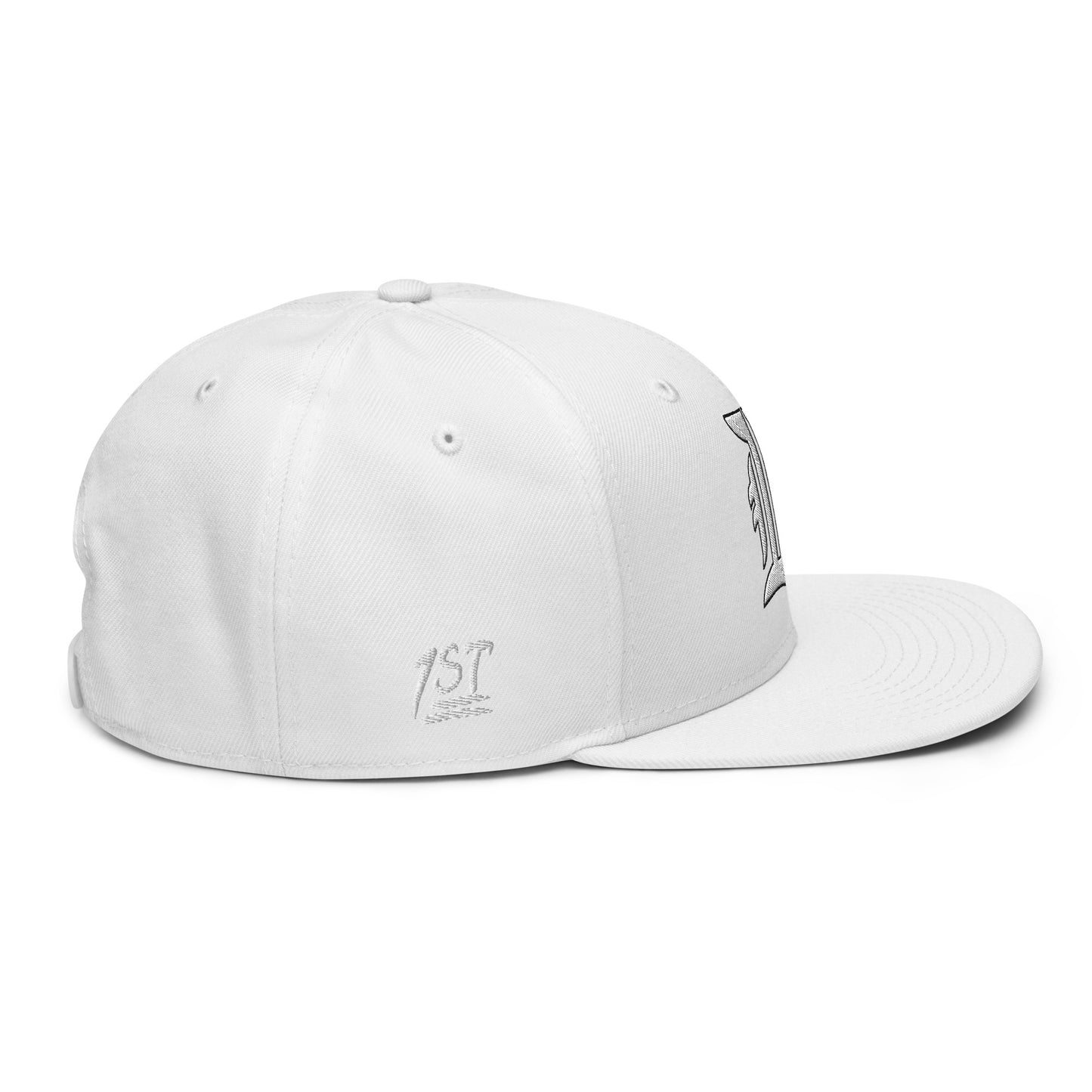 "1ST BALLOT" -- Snapback Hat (Embroidered White Design)